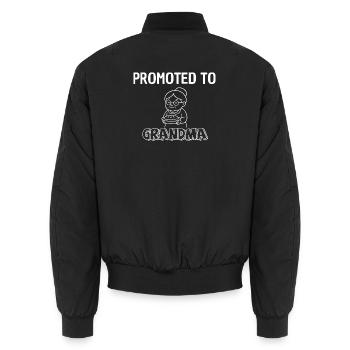 Promoviert zur Oma – Pie Motiv - Unisex Bomberjacke - Schwarz - Hinten - AI Model Male 185 light (185cm)