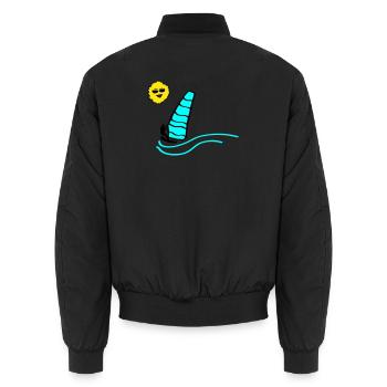 Surfer Sun - Bomber unisexe - noir - Dos - AI Model Male 185 light (185cm)