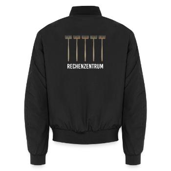 Rechenzentrum Gärtner Garten Gartenarbeit - Unisex Bomberjacke - Schwarz - Hinten - AI Model Male 185 light (185cm)