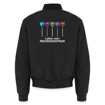 Landschaftsbauer Garten Schrebergarten - Unisex Bomberjacke - Schwarz - Hinten - AI Model Male 185 light (185cm)