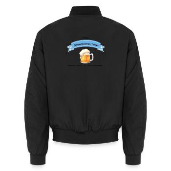 Schaumkronen Tester Bier - Unisex Bomberjacke - Schwarz - Hinten - AI Model Male 185 light (185cm)