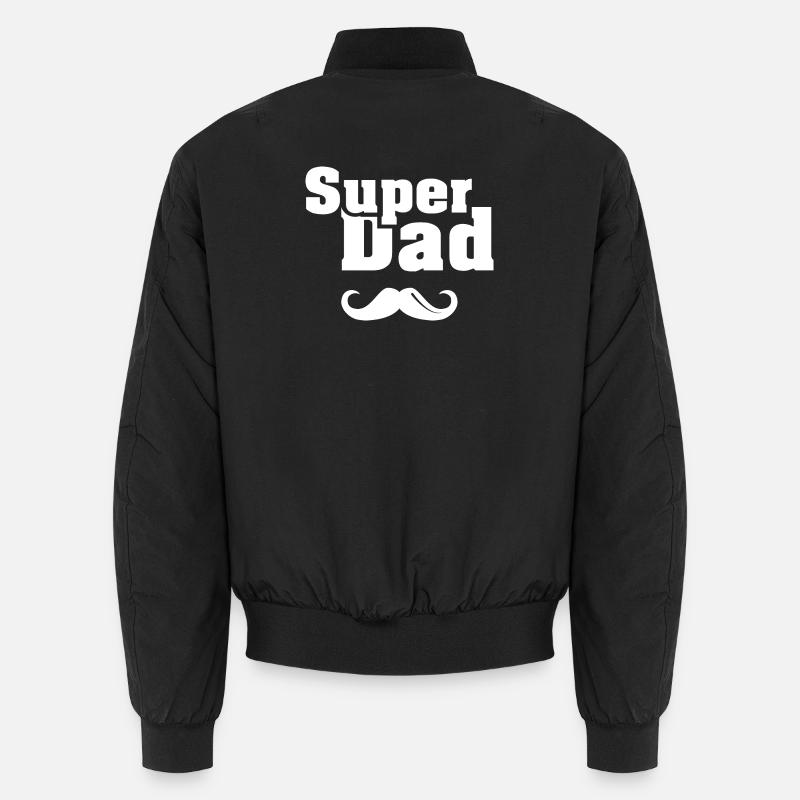 Super Vater Bart cool Dad Logo Symbol Spruch Unisex Bomberjacke
