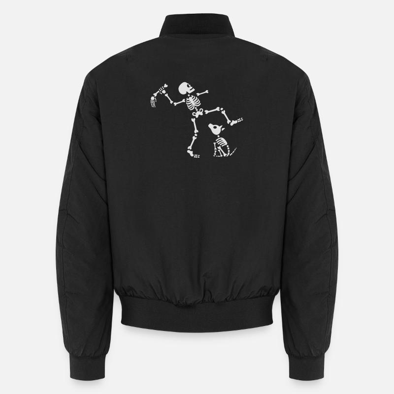 Go fetch bone dog skeleton arm hand Bomber unisexe