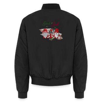God jul Fröhliche Weihnachten Xmas Design - Unisex Bomberjacke - Schwarz - Hinten - AI Model Male 185 light (185cm)