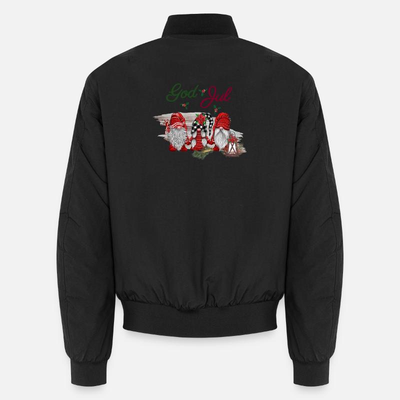Dieu jul Joyeux Noël Noël Design - Bomber unisexe - noir