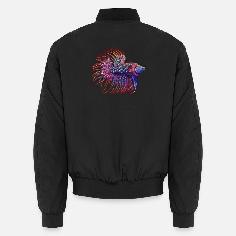 Betta Zentangle Farbe Unisex Bomberjacke
