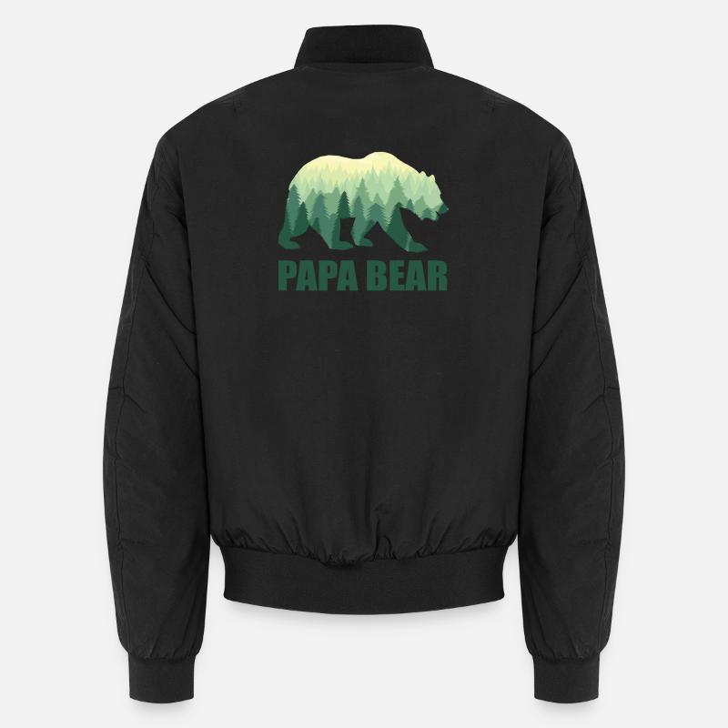 Papa Bear Daddy Dad Dad Dad Father's Day Papi Unisex Bomber Jacket