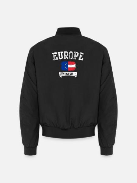 EuropeFlag Austria Brush - Unisex Bomber Jacket - black