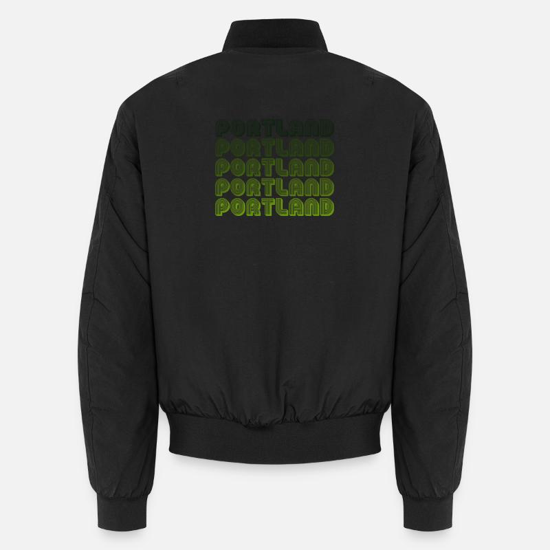 Portland Retro Gradient Pattern Unisex Bomber Jacket