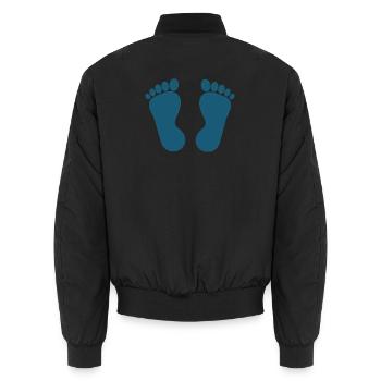 Podiatrie Podiatrie Pieds Pieds Bleus - Bomber unisexe - noir - Dos - AI Model Male 185 light (185cm)