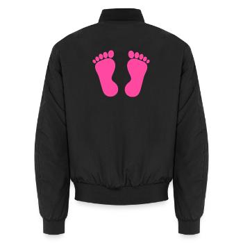 Podologie de pédicure pédicure rose pieds roses pieds - Bomber unisexe - noir - Dos - AI Model Male 185 light (185cm)