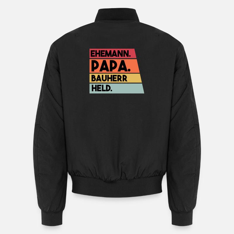 Ehemann Papa Bauherr Held - Unisex Bomberjacke - Schwarz