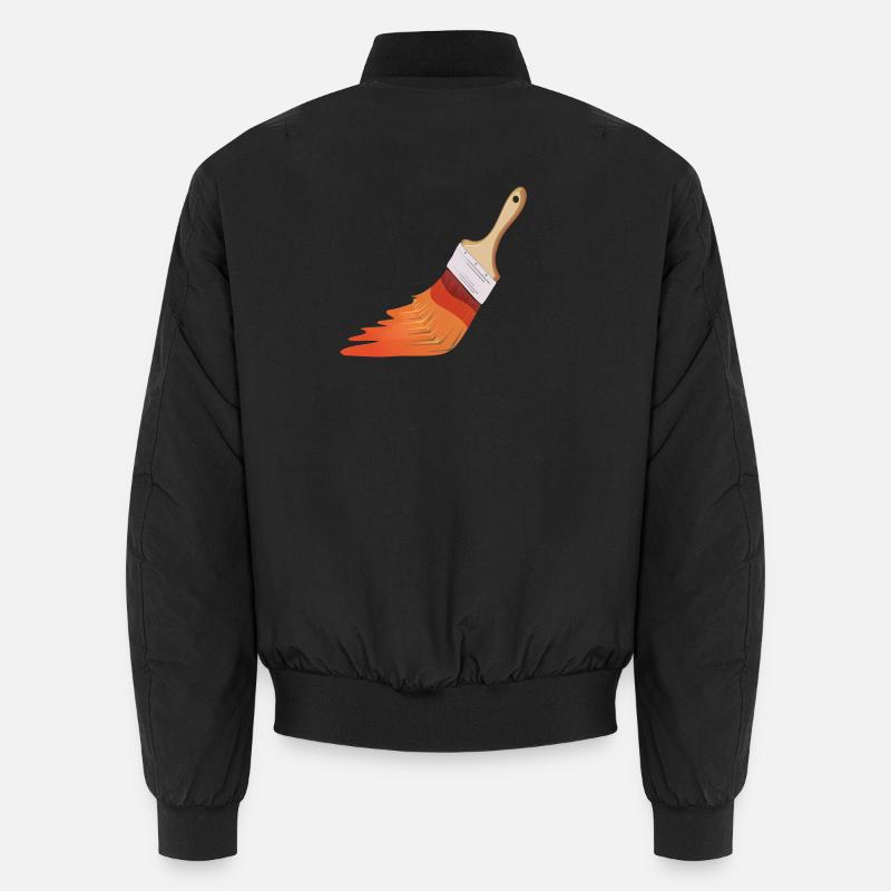 Maler Pinsel - Unisex Bomberjacke - Schwarz