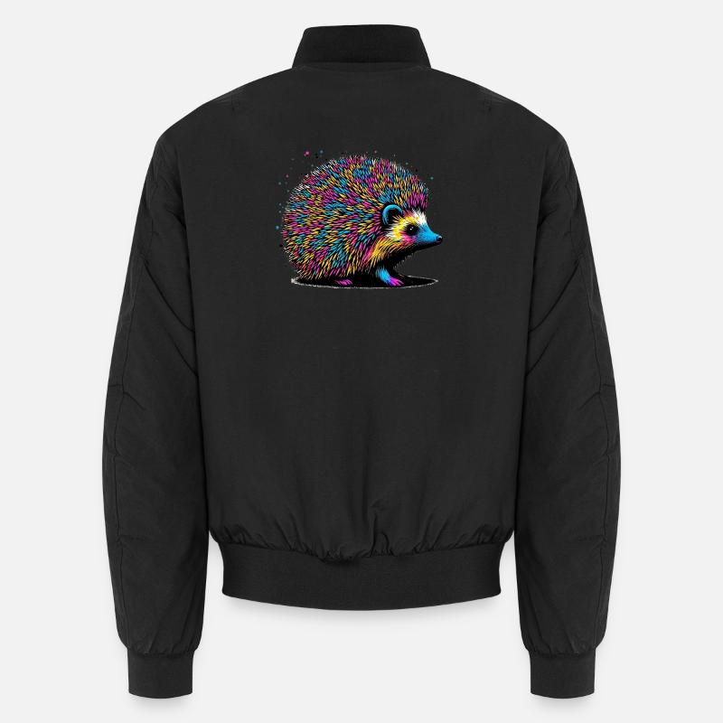 Hedgehog - Unisex Bomber Jacket - black