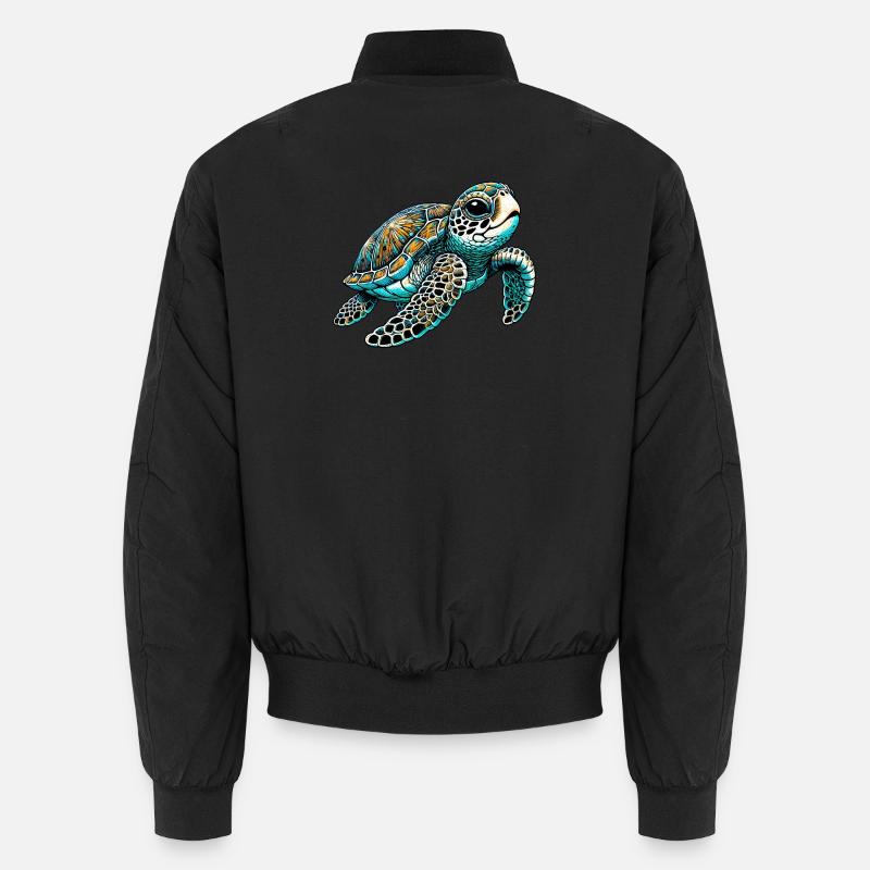 Tortue - Bomber unisexe - noir