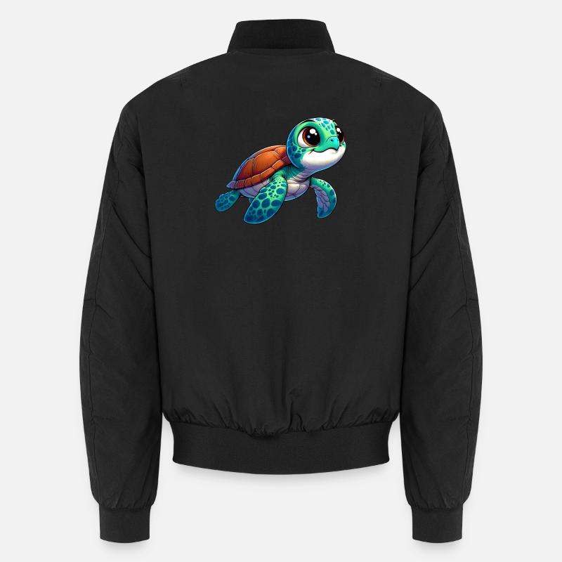 Schildkröte - Unisex Bomberjacke - Schwarz