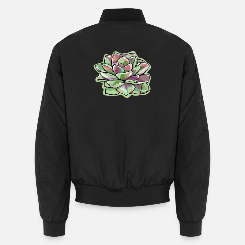Echeveria Fat Leaf Rosette Succulent Unisex Bomber Jacket