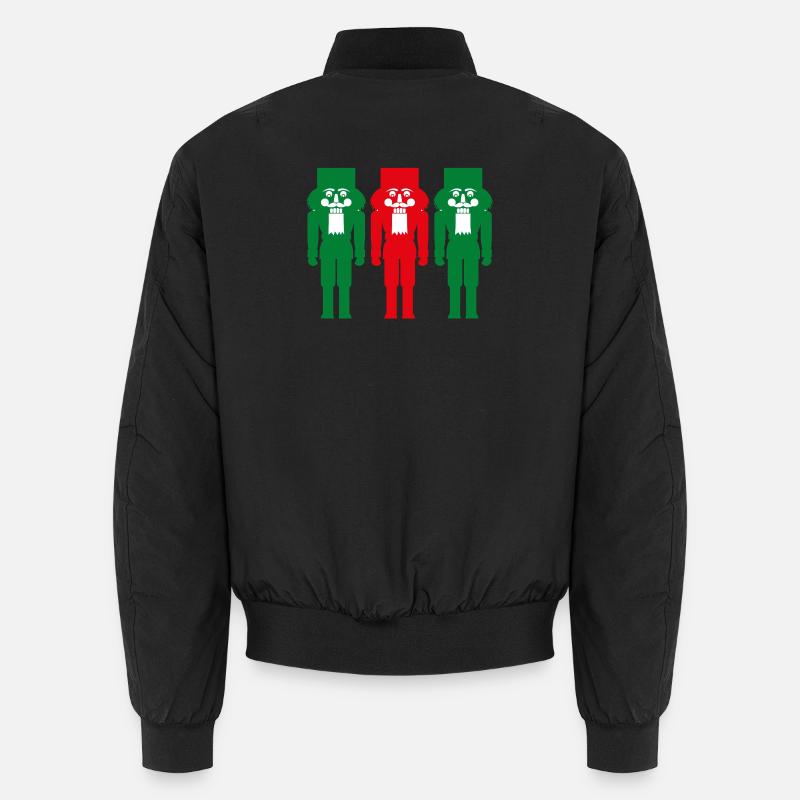 Nussknacker Farbe drei Weihnachten traditionell  Unisex Bomberjacke