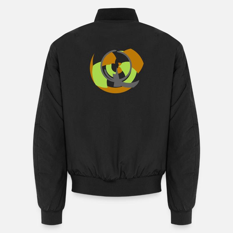 Spiral Orbit Abstract Geometry Unisex Bomber Jacket