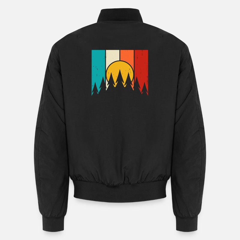 Wandern Wanderer Bergsteiger Geschenk - Unisex Bomberjacke - Schwarz