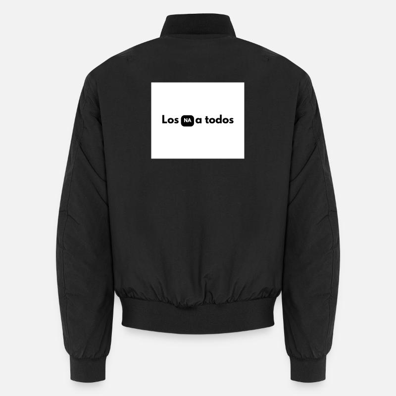 NA in der schwarzen Box zwischen den Buchstaben Unisex Bomberjacke