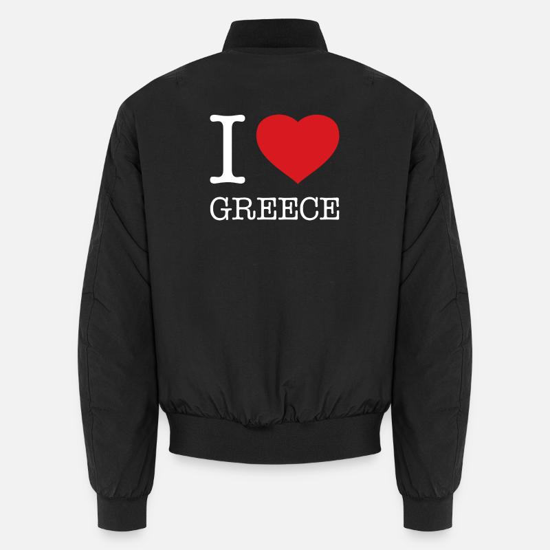 J’adore la Grèce - Bomber unisexe - noir