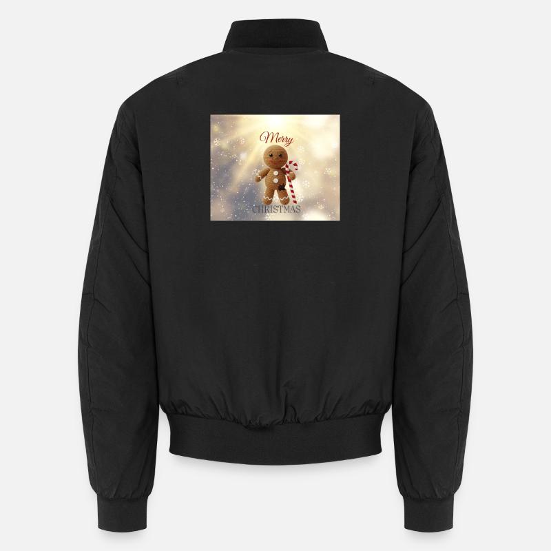 Lebkuchenmann mit Zuckerstange Weihnachten Unisex Bomberjacke