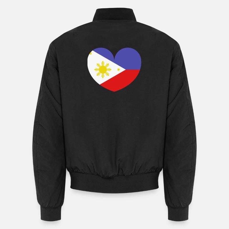 Drapeau du cœur des Philippines Bomber unisexe