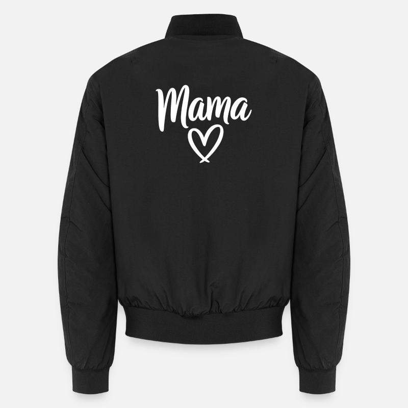 Mama Heart Script Logo Bomber unisexe