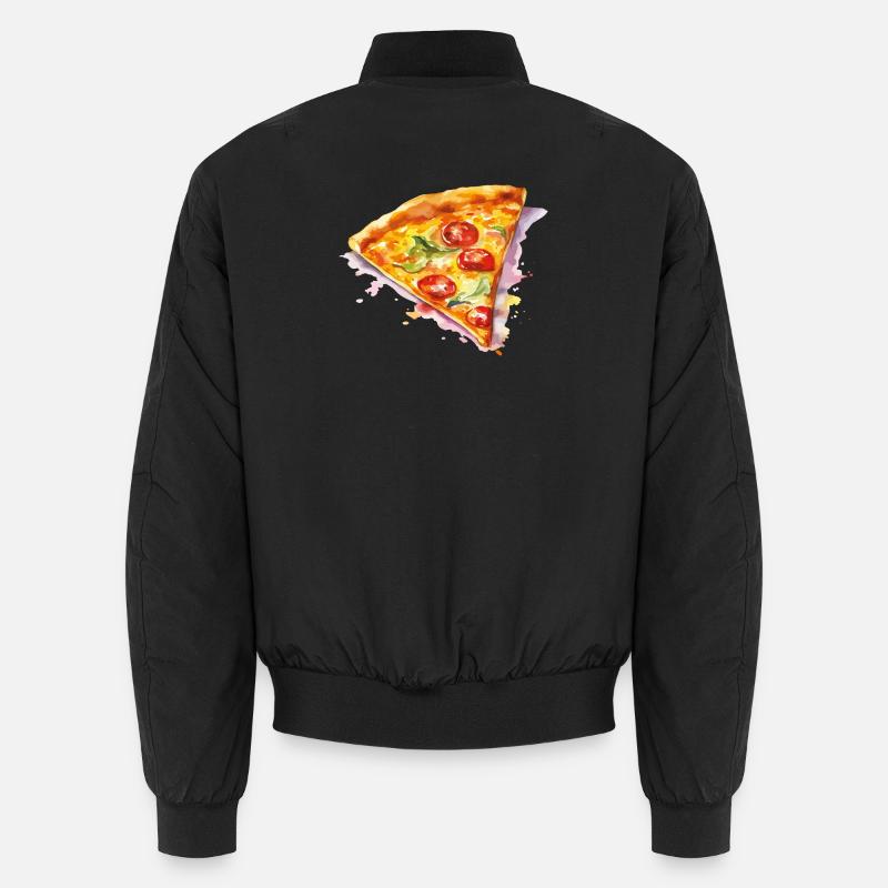 Watercolor pizza slice Unisex Bomber Jacket