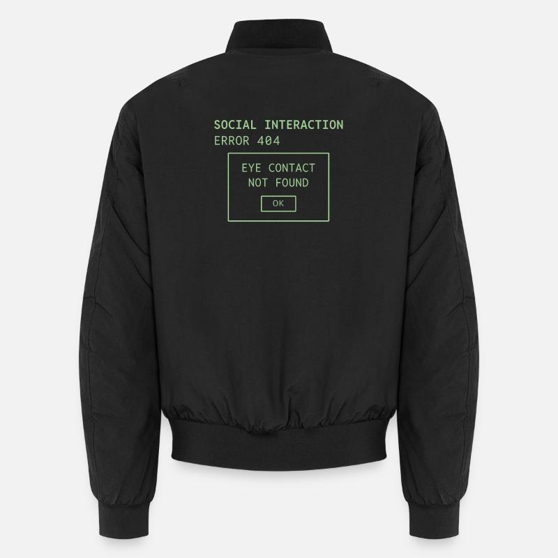 Fehler 404 bei sozialen Interaktionen - Unisex Bomberjacke - Schwarz