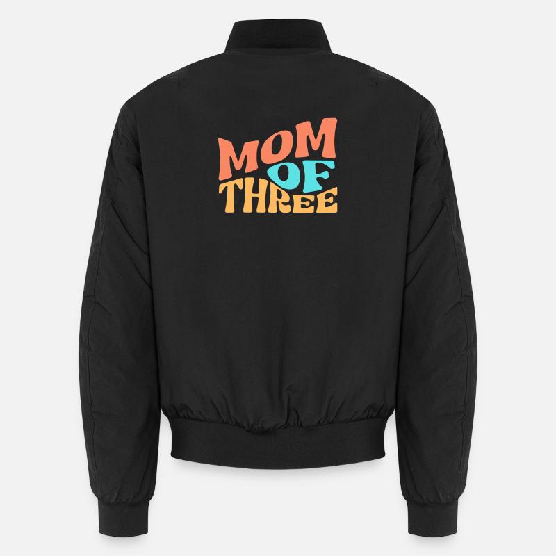 Maman de trois enfants - Bomber unisexe - noir