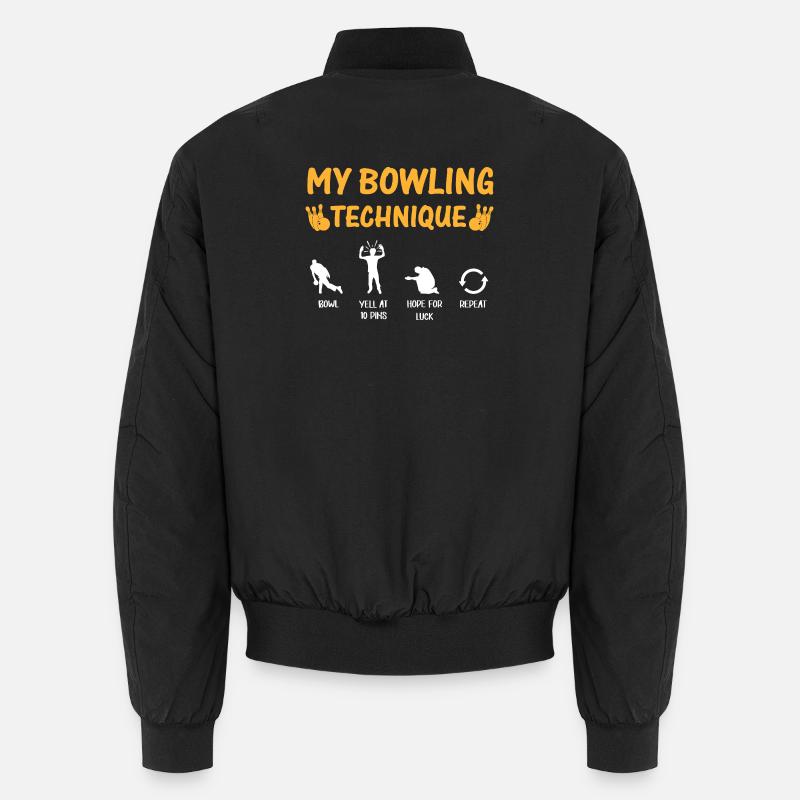 Mein Bowlingtechnik-Abschlag Unisex Bomberjacke