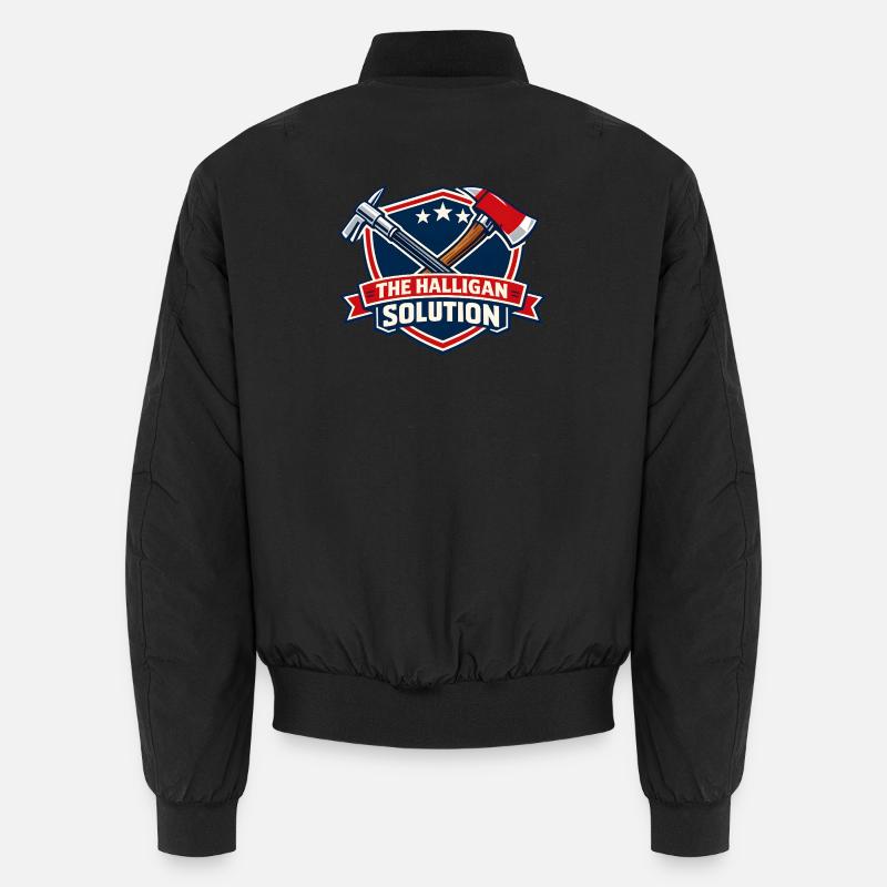 Halligan Solution Schild Grafik - Unisex Bomberjacke - Schwarz