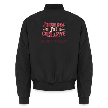 J'peux pas j'ai cuellelette - Bomber unisexe - noir - Dos - AI Model Male 185 light (185cm)