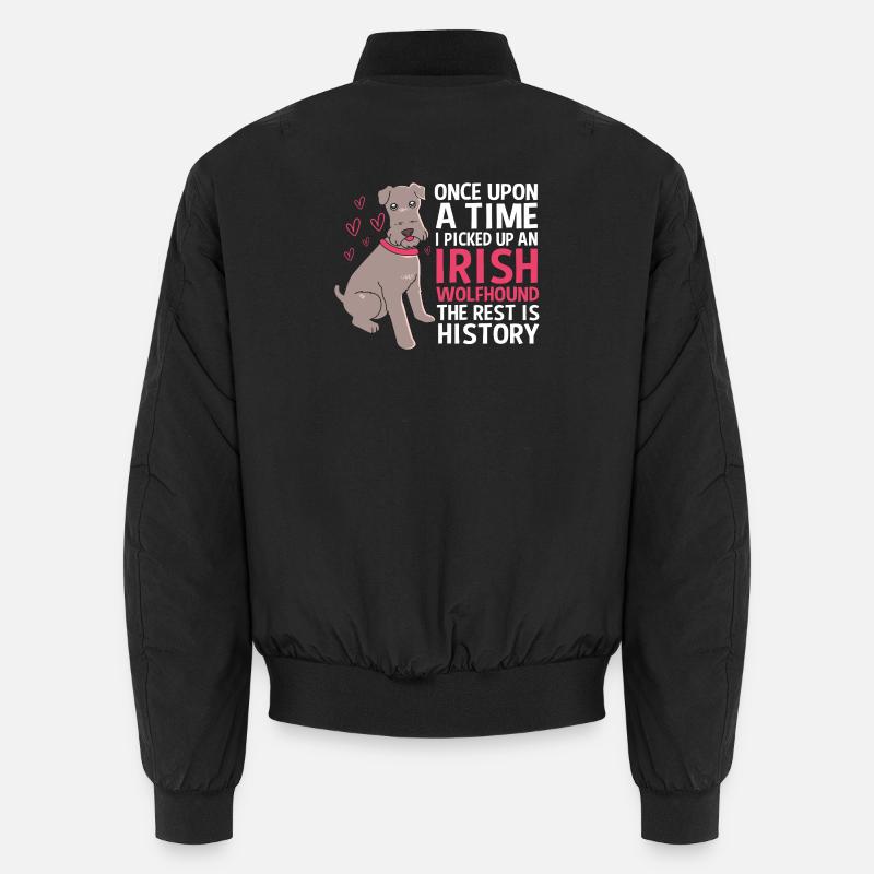 Irish wolfhound - Unisex Bomber Jacket - black