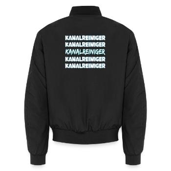 Beruf Kanalreiniger - Unisex Bomberjacke - Schwarz - Hinten - AI Model Male 185 light (185cm)