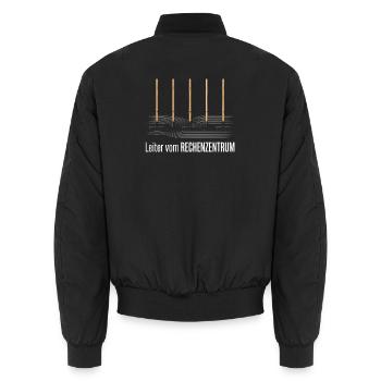 Leiter Vom Rechenzentrum Gartenarbeit Gärtner - Unisex Bomberjacke - Schwarz - Hinten - AI Model Male 185 light (185cm)