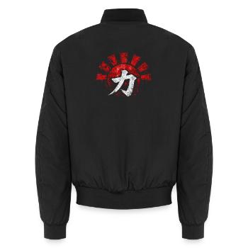 Red_Sun_Rock - Unisex Bomberjacke - Schwarz - Hinten - AI Model Male 185 light (185cm)