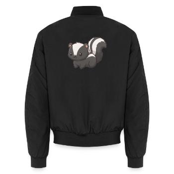 Stinktier - Unisex Bomberjacke - Schwarz - Hinten - AI Model Male 185 light (185cm)