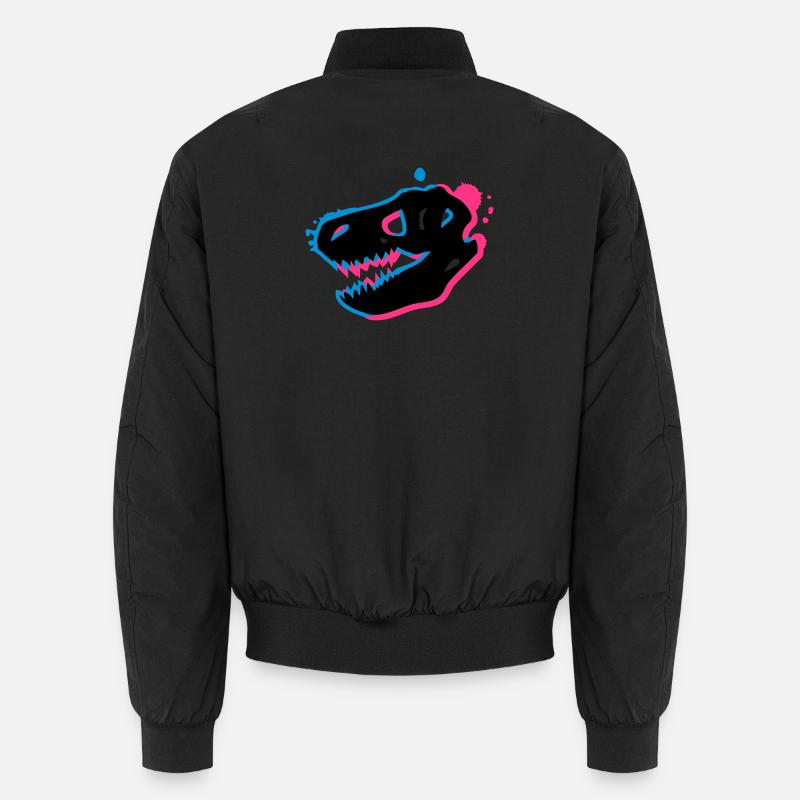 T Rex Schädel 3-D - Unisex Bomberjacke - Schwarz