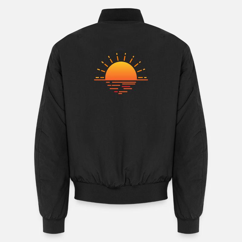 Coucher de soleil - Bomber unisexe - noir