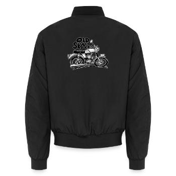 0897 Moped 50ccm ALTE SKOOL - Unisex Bomberjacke - Schwarz - Hinten - AI Model Male 185 light (185cm)