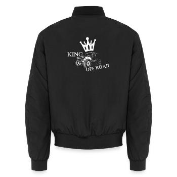 king offroad crown auto autos 4x4 krone Logo icon - Unisex Bomberjacke - Schwarz - Hinten - AI Model Male 185 light (185cm)