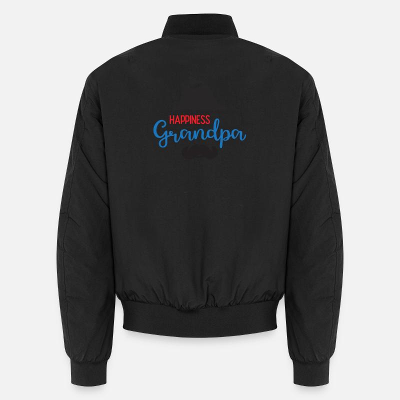 Happines wird Opa genannt - Unisex Bomberjacke - Schwarz