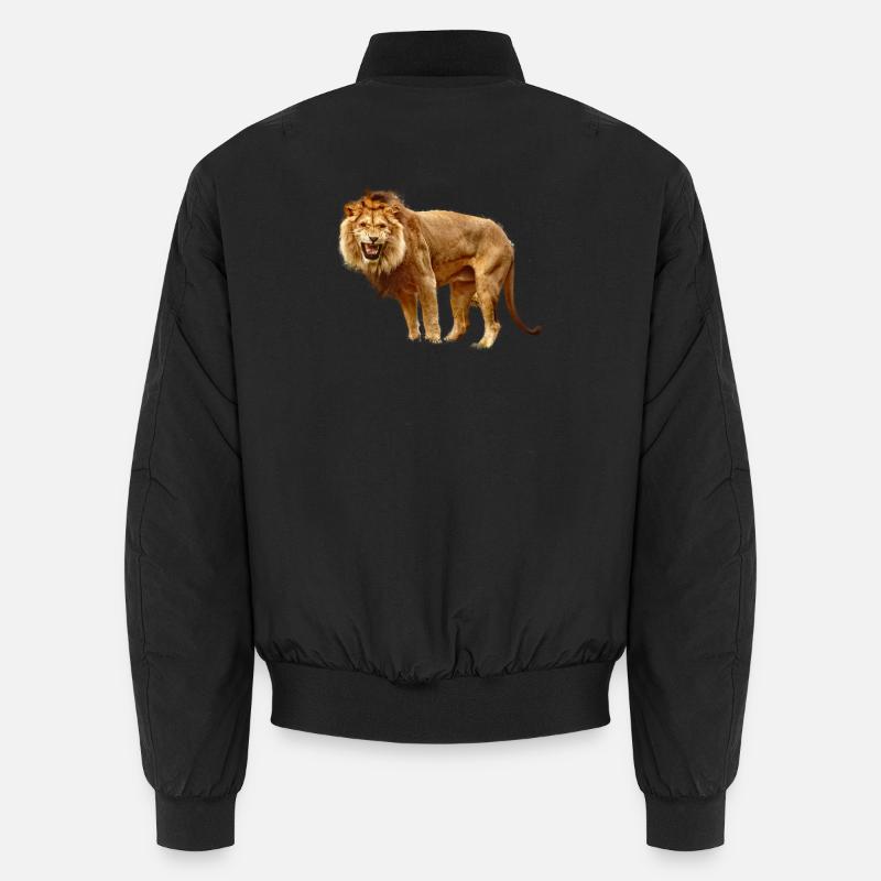 Lion - Bomber unisexe - noir