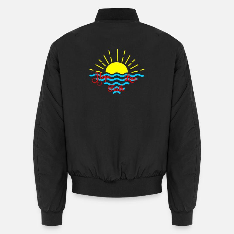 coucher de soleil mer foi espoir amour Bomber unisexe