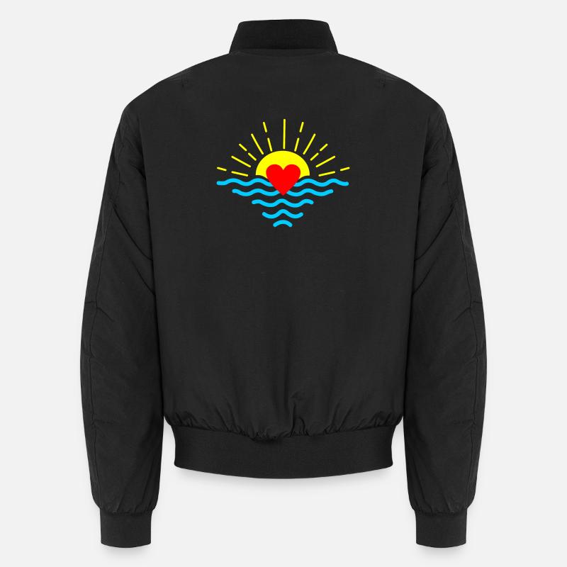 Sunset with heart Unisex Bomber Jacket