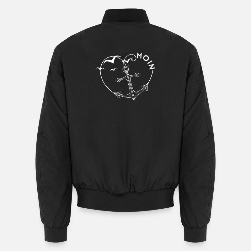 moin Anker Herz Möwen Vögel Unisex Bomberjacke