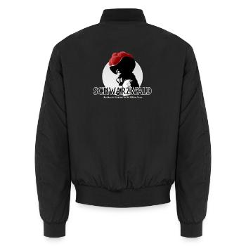 Schwarzwald Retro Silhouette - Unisex Bomberjacke - Schwarz - Hinten - AI Model Male 185 light (185cm)